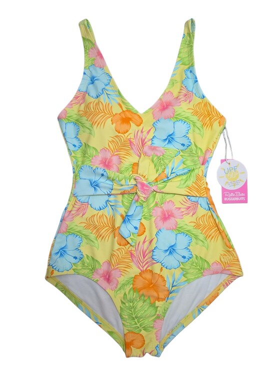Ruffle Butts Other - Ruffle Butts Yellow Tropical Floral One-Piece Swimsuit - NWT - XSmall